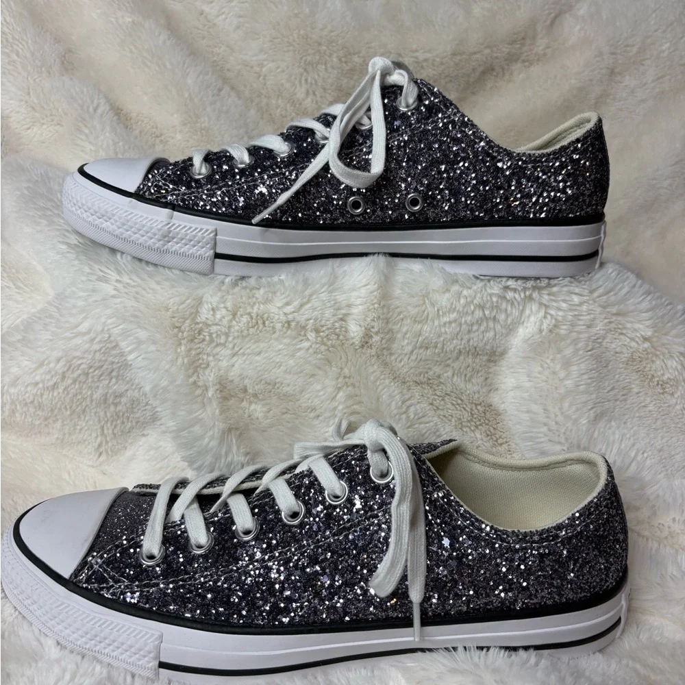 Converse Glitter Chuck Taylors sz 10 NWOT - Picture 2 of 5